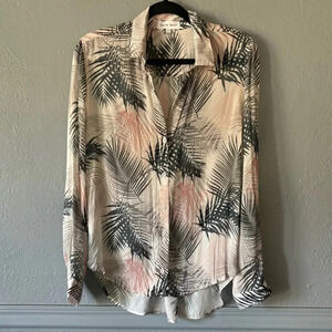 Bella Dahl | button down | long sleeve | floral | collared | blouse | s